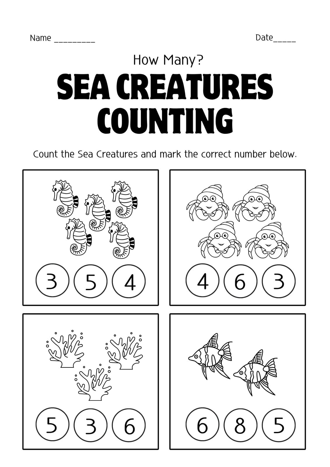 Counting Worksheet