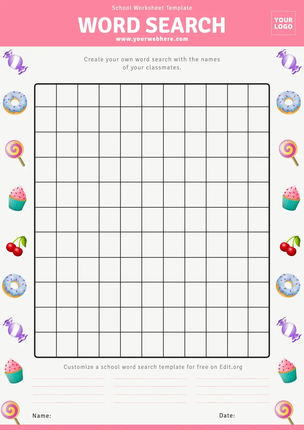 Word Search Worksheet